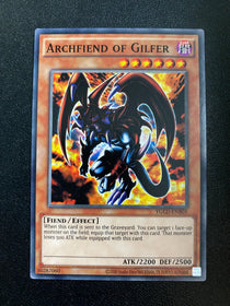 Yugioh Archfiend of Gilfer YGLD-ENB05 Common Unlimited Edition NM