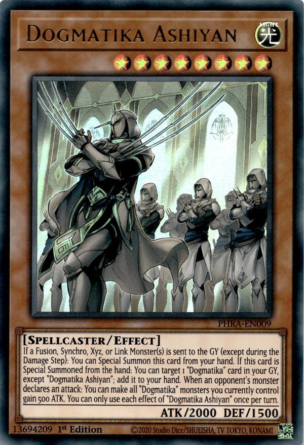 Yugioh Dogmatika Ashiyan PHRA-EN009 Ultra Rare 1st Edition NM