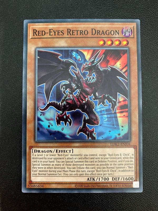 Yugioh Red-Eyes Retro Dragon LDK2-ENJ04 Common Unlimited Edition NM