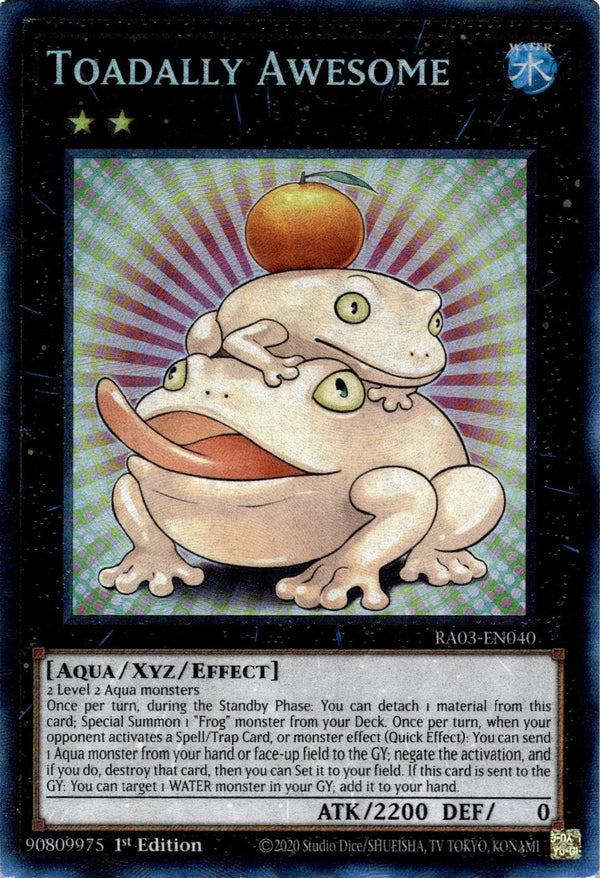 Yugioh Toadally Awesome RA03-EN040 Collector’s Rare (NA) 1st Edition VLP/NM