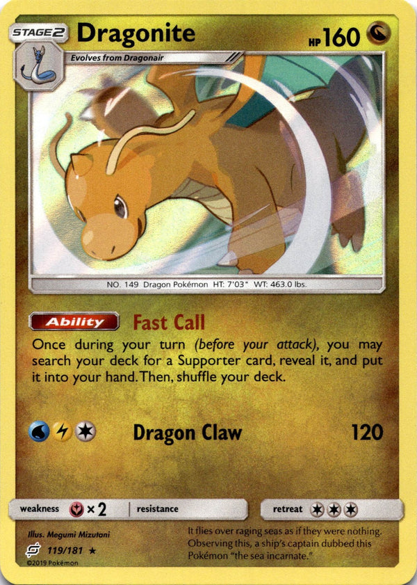 Pokemon Dragonite 119/181 Team Up Holo NM