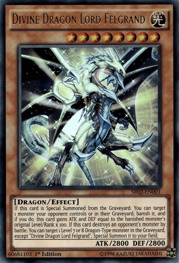 Yugioh Divine Dragon Lord Felgrand SR02-EN001 Ultra Rare 1st Edition NM
