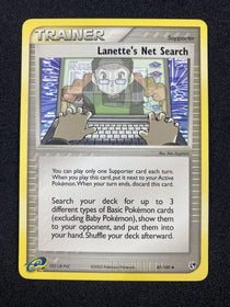 Pokemon Lanette's Net Search 87/100  Uncommon EX Sandstorm NM