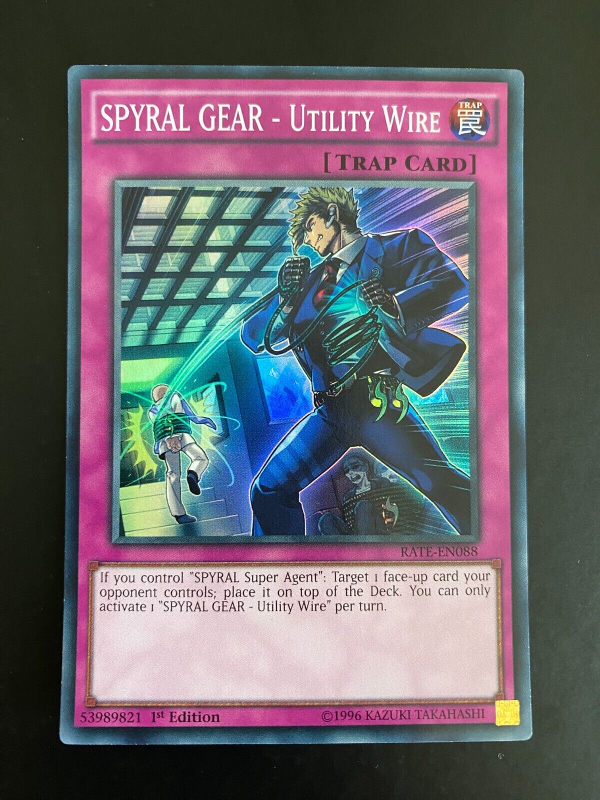 Yugioh SPYRAL GEAR - Utility Wire RATE-EN088 Super Rare 1st Edition NM