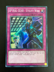 Yugioh SPYRAL GEAR - Utility Wire RATE-EN088 Super Rare 1st Edition NM