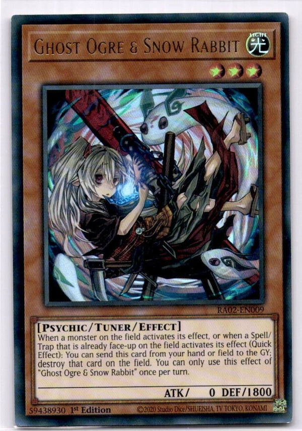Yugioh Ghost Ogre & Snow Rabbit RA02-EN009 Ultra Rare 1st Edition NM