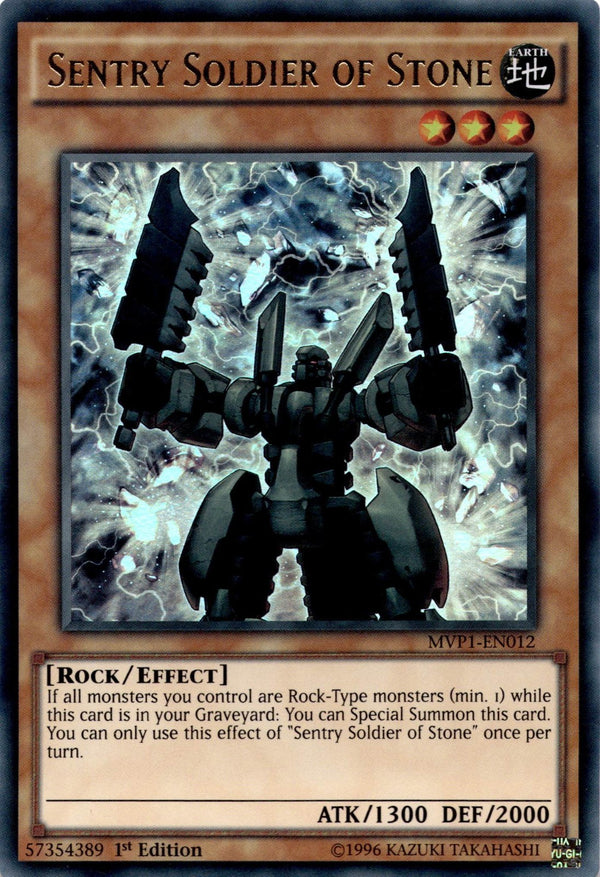 Yugioh Sentry Soldier of Stone MVP1-EN012 Ultra Rare 1st Edition VLP/NM