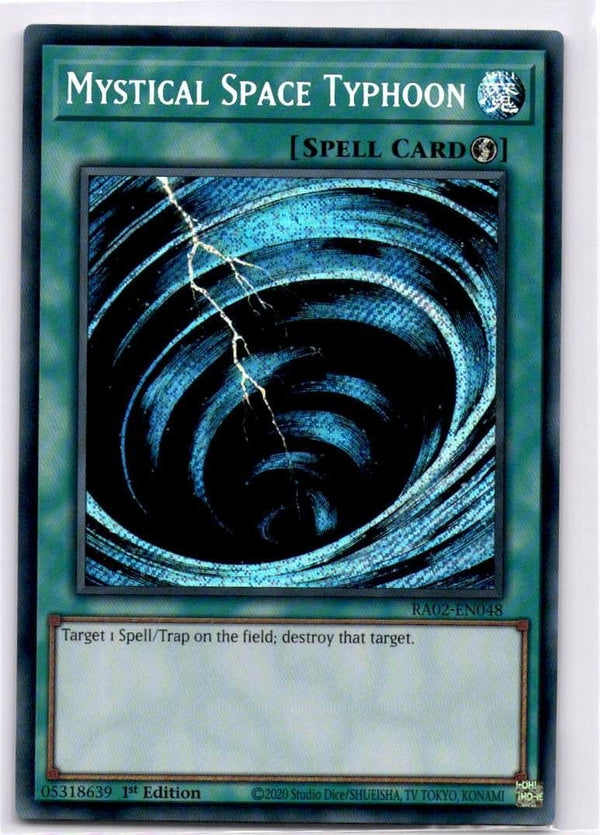 Yugioh Mystical Space Typhoon RA02-EN048 Secret Rare 1st Edition NM