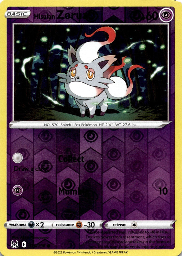 Pokemon Hisuian Zorua 075/196 Lost Origin Reverse Holo MP