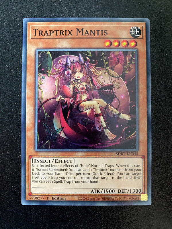 Yugioh Traptrix Mantis SDBT-EN045 Common 1st Edition NM