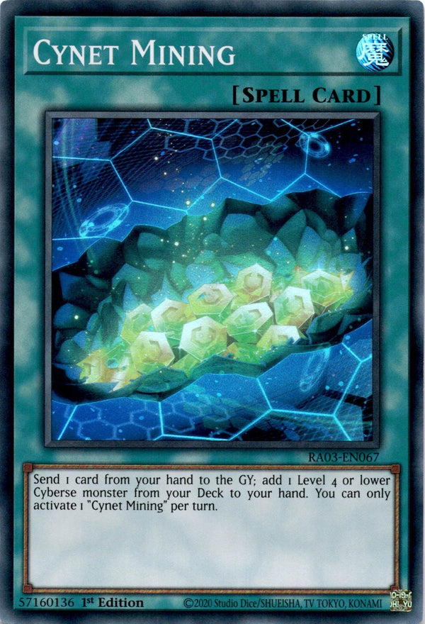 Yugioh Cynet Mining RA03-EN067 Super Rare 1st Edition NM