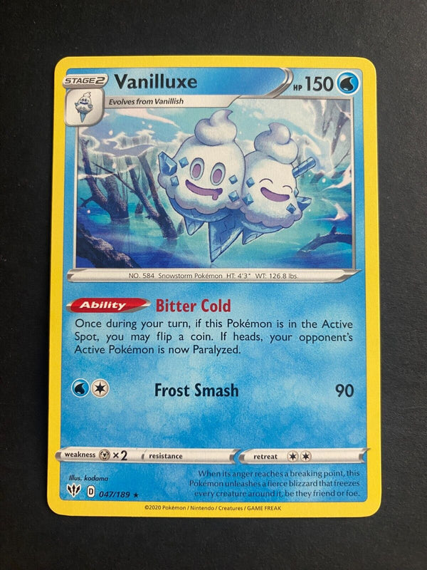 Pokemon Vanilluxe 047/189 Darkness Ablaze Rare Non Holo NM