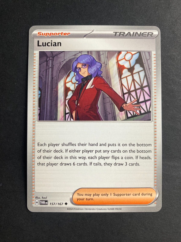 Pokemon Lucian 157/167 Twilight Masquerade Non Holo NM
