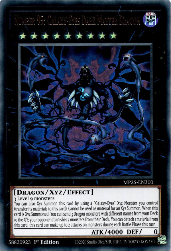 Yugioh Number 95: Galaxy-Eyes Dark Matter Dragon MP25-EN300 Ultra Rare 1st Ed NM
