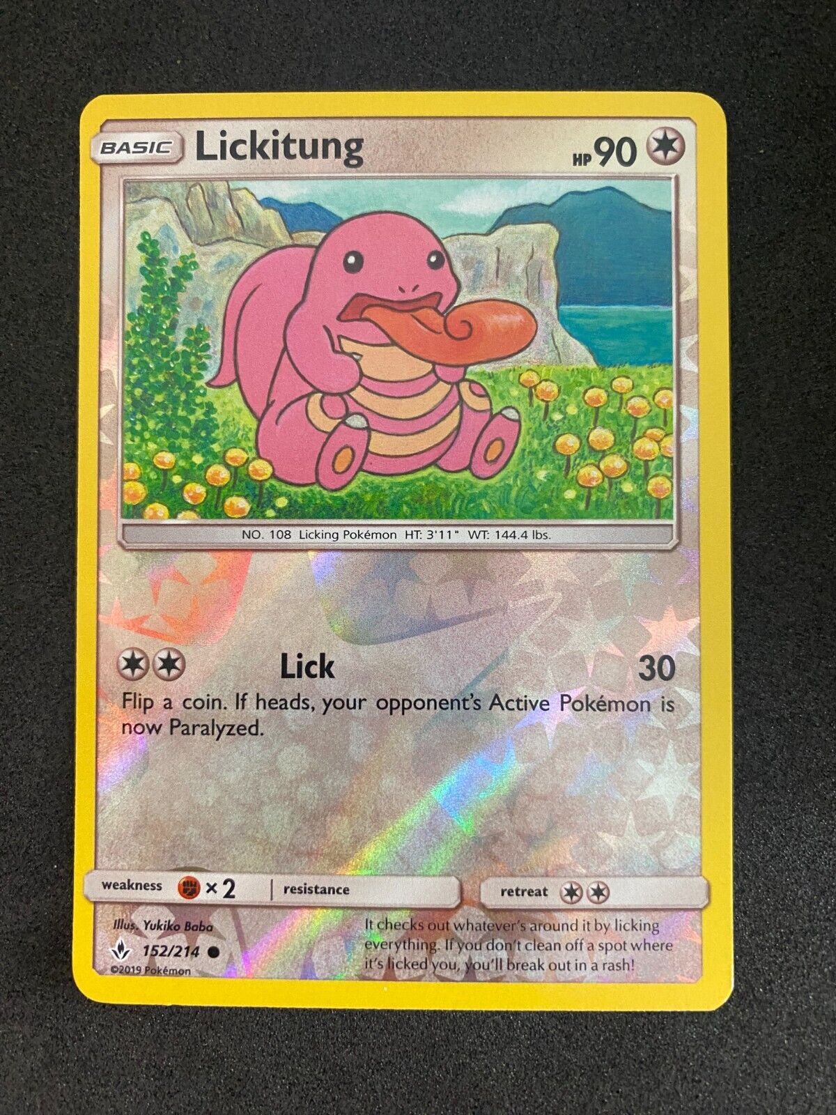 Pokemon Lickitung 152/214 Unbroken Bonds Reverse Holo NM