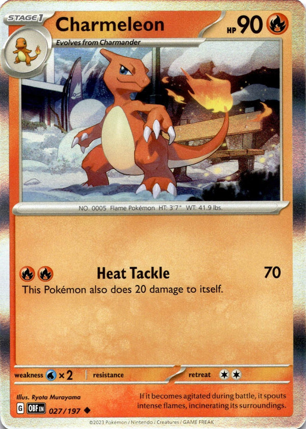 Pokemon Charmeleon 027/197 Obsidian Flames Holo NM