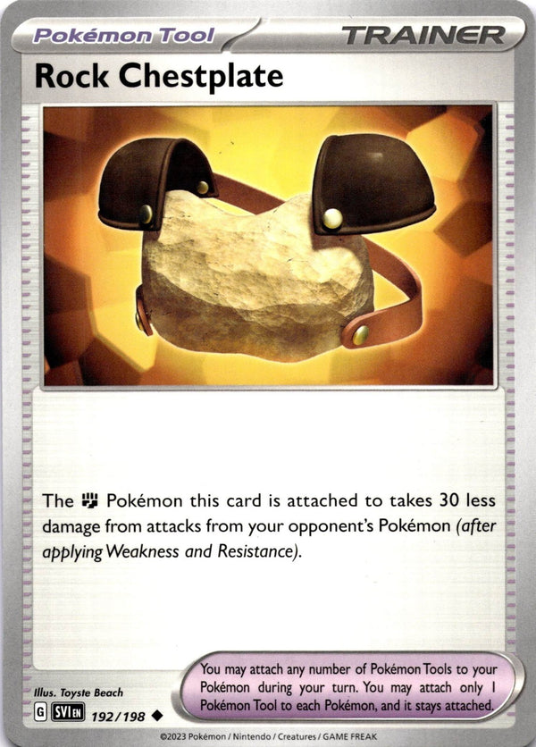 Pokemon Rock Chestplate 192/198 Scarlet Violet Base Non Holo NM