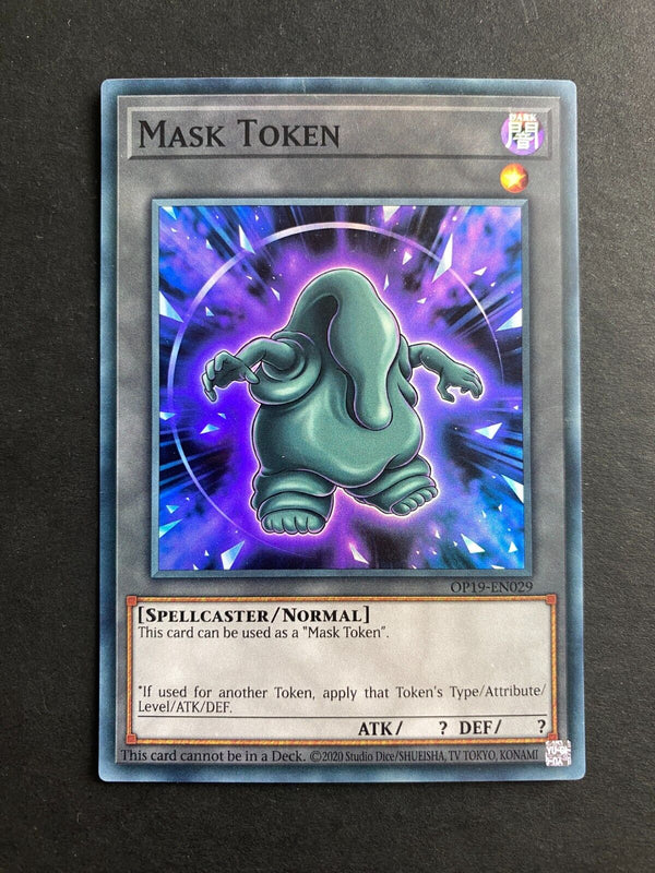 Yugioh Mask Token OP19-EN029 Super Rare Unlimited Edition VLP/NM