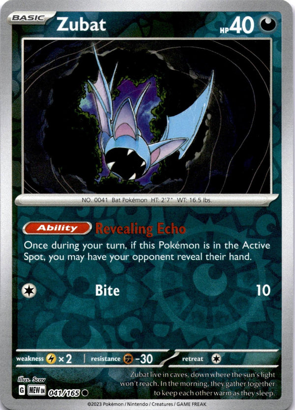 Pokemon Zubat 041/165 Pokemon 151 Reverse Holo NM