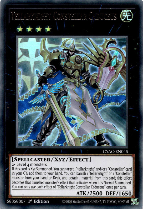 Yugioh Tellarknight Constellar Caduceus CYAC-EN045 Ultra Rare 1st Edition NM