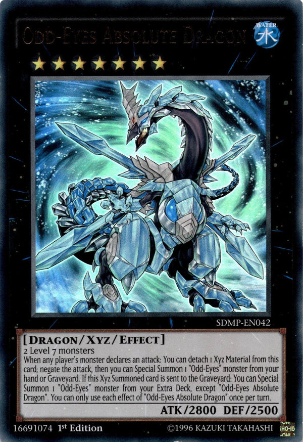Yugioh Odd-Eyes Absolute Dragon SDMP-EN042 Ultra Rare 1st Edition LP