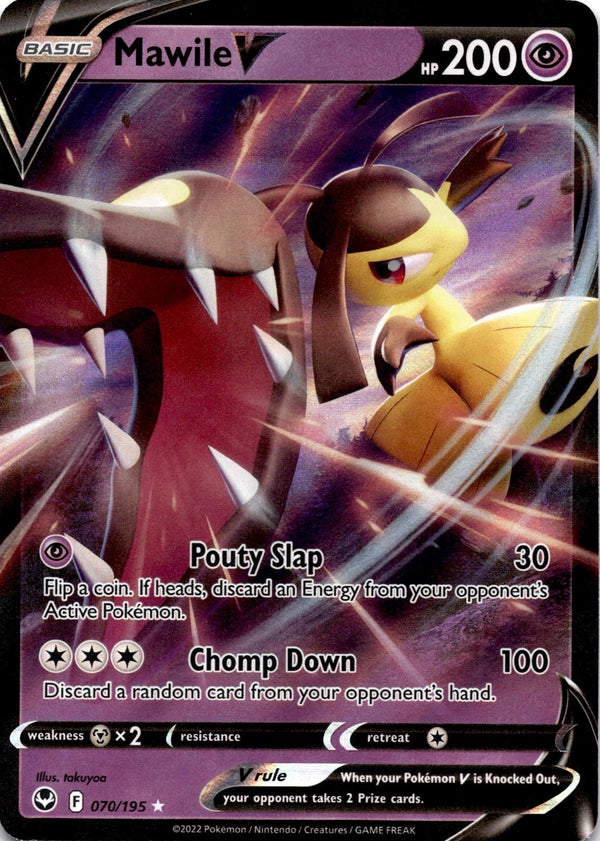 Pokemon Mawile V 070/195 Silver Tempest Full Art Holo NM