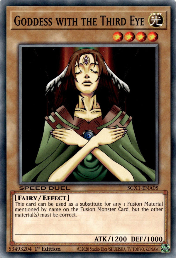 Yugioh Goddess with the Third Eye SGX1-ENA05 Common 1st Edition VLP/NM