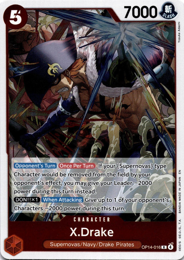 One Piece X.Drake OP14-016 Rare NM