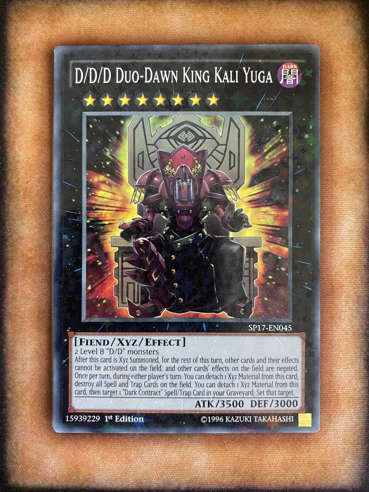 Yugioh D/D/D Duo-Dawn King Kali Yuga SP17-EN045 Starfoil Rare 1st Ed NM/MINT