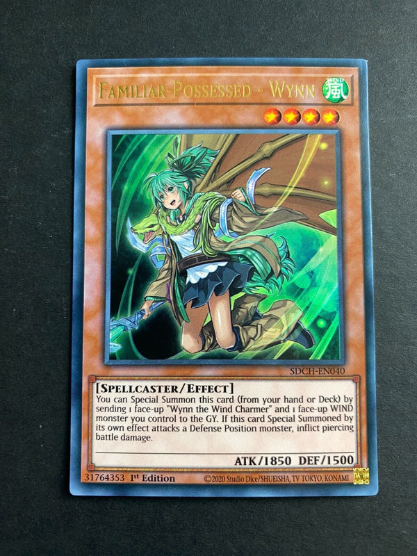 Yugioh Familiar-Possessed - Wynn SDCH-EN040 Ultra Rare 1st Edition (Alt Art) NM