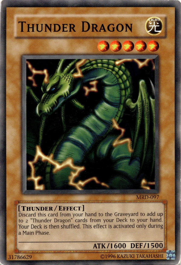 Yugioh Thunder Dragon MRD-097 Common Unlimited Edition HP/MP
