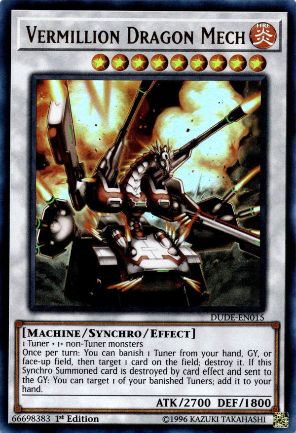 Yugioh Vermillion Dragon Mech DUDE-EN015 Ultra Rare 1st Edition NM