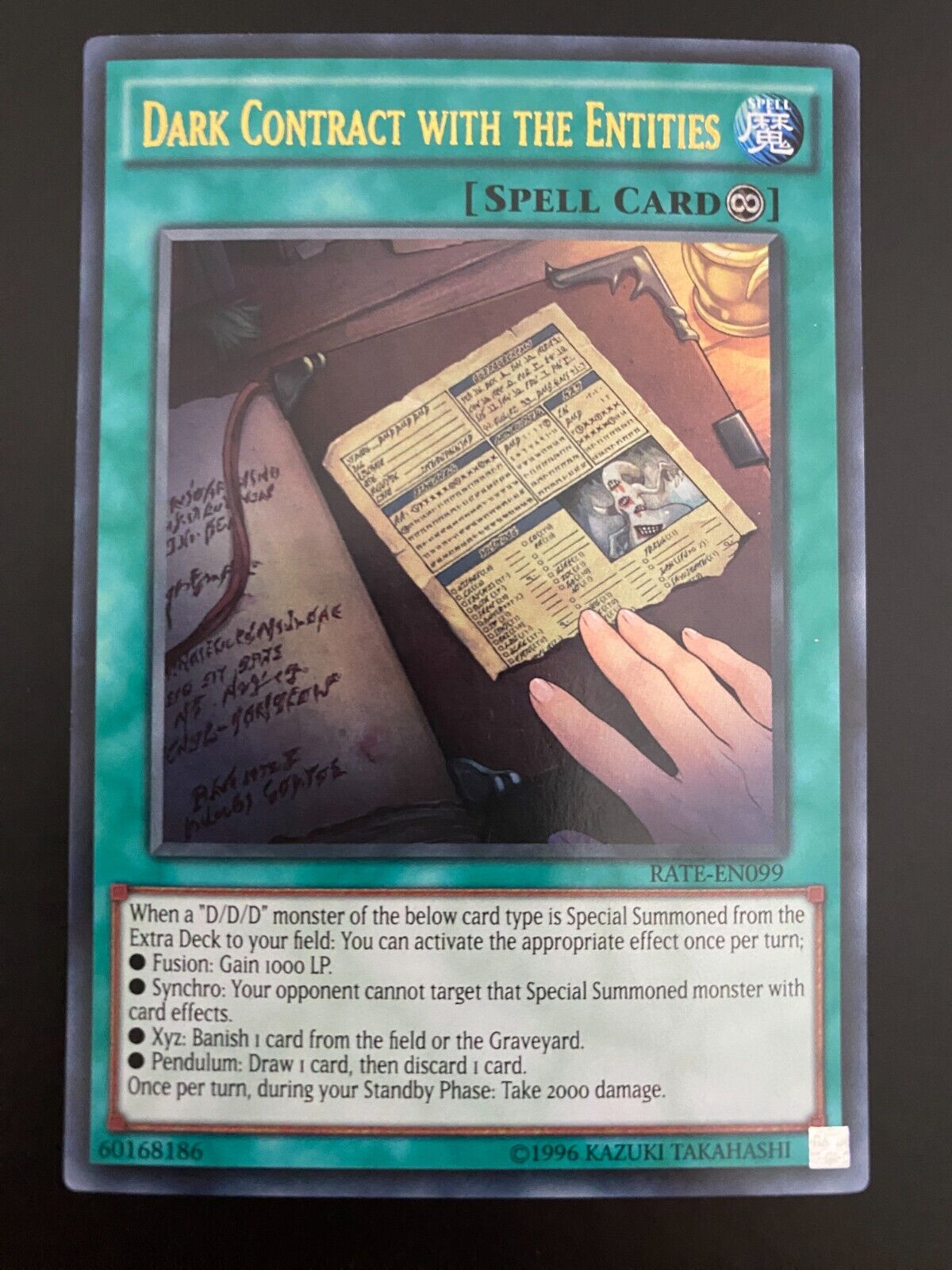 Yugioh Dark Contract with the Entities RATE-EN099 Unlimited E Ultra Rare NM/MINT