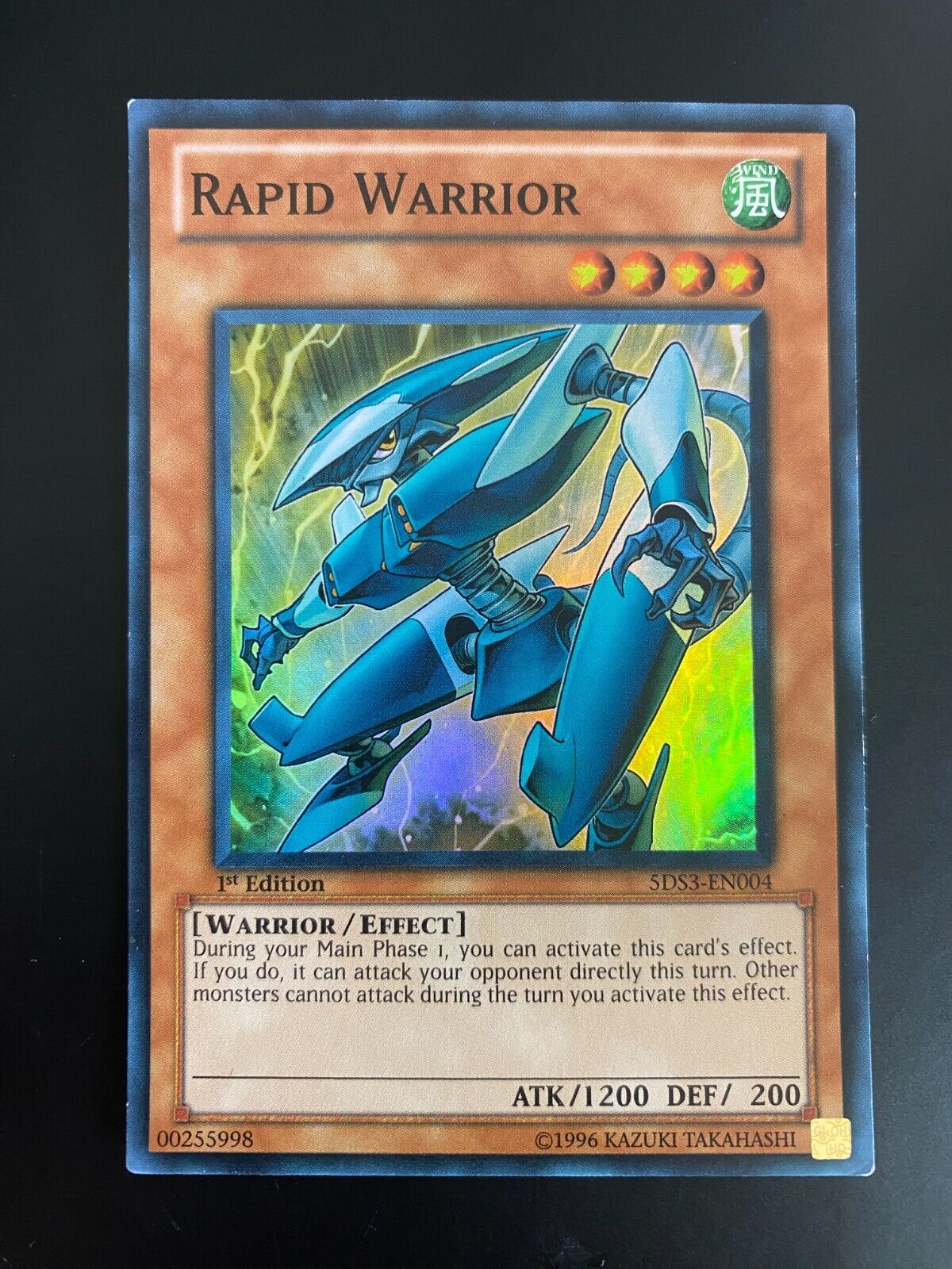 Yugioh Rapid Warrior 5DS3-EN004 Super Rare 1st Edition VLP