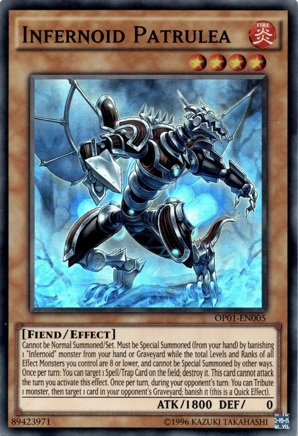 Yugioh Infernoid Patrulea OP01-EN005 Super Rare Unlimited Edition VLP/NM