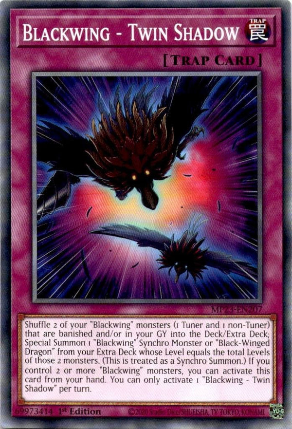 Yugioh Blackwing - Twin Shadow MP23-EN207 Common 1st Edition NM