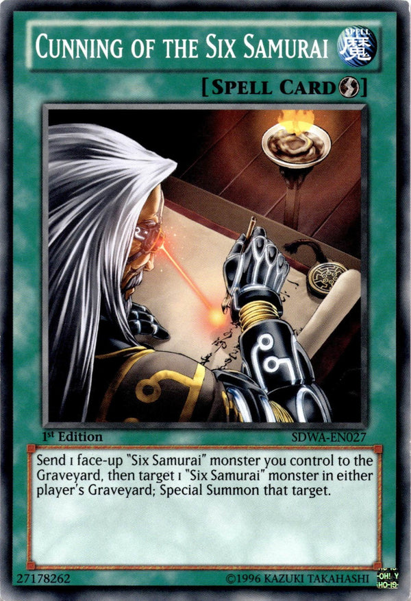 Yugioh Cunning of the Six Samurai SDWA-EN027 Common 1st Edition LP