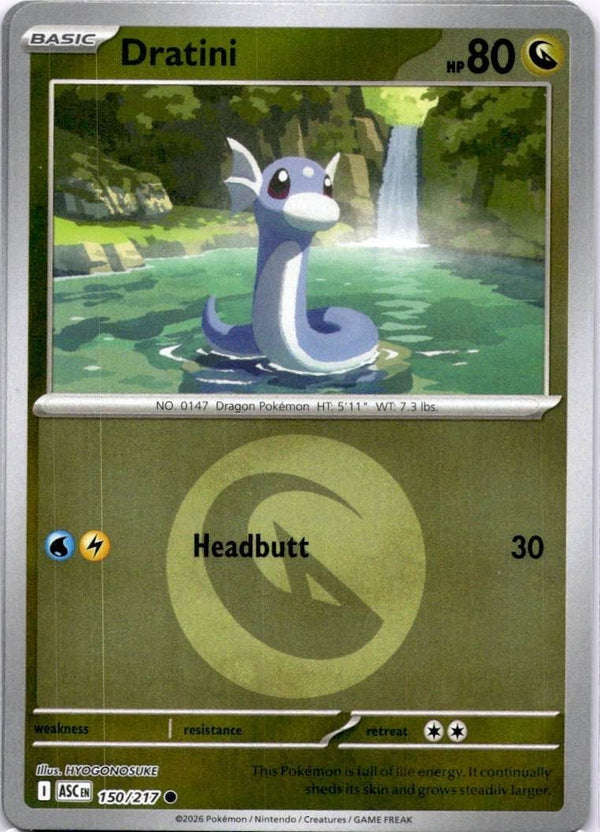 Pokemon Dratini 150/217 Ascended Heroes Energy Reverse Holo NM