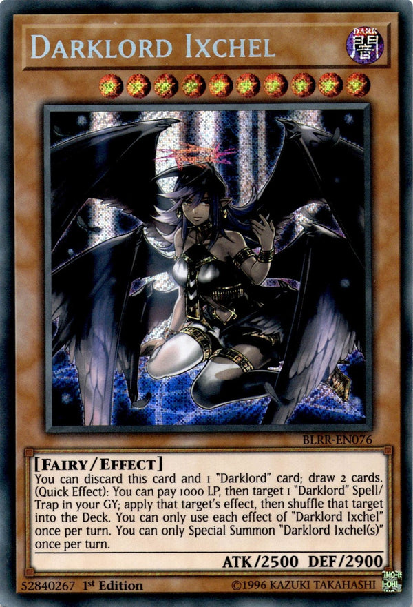 Yugioh Darklord Ixchel BLRR-EN076 Secret Rare 1st Edition VLP/NM