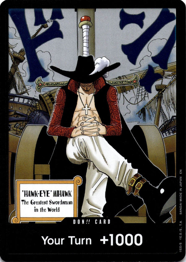 One Piece Draucle Mihawk OP14 DON CARD NM