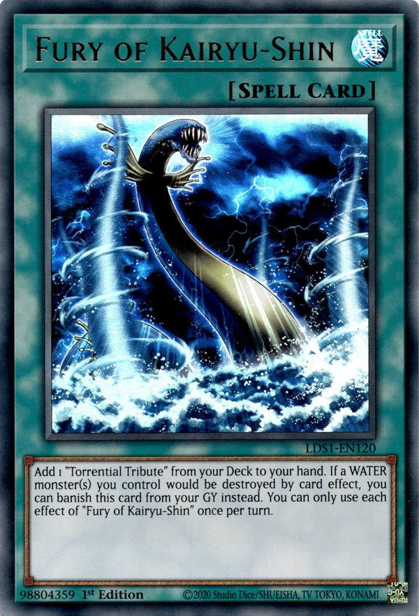 Yugioh Fury of Kairyu-Shin LDS1-EN120 Ultra Rare 1st Edition NM