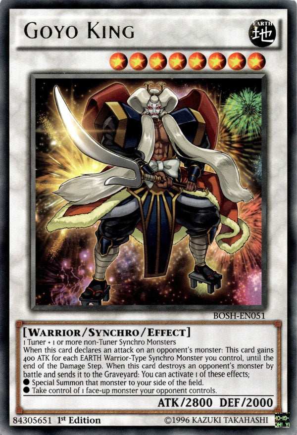 Yugioh Goyo King BOSH-EN051 Rare 1st Edition MP