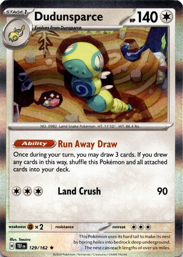 Pokemon Dudunsparce 129/162 Temporal Forces Holo NM