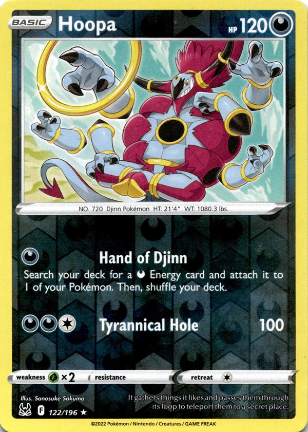 Pokemon Hoopa 122/196 Lost Origin Reverse Holo VLP/NM