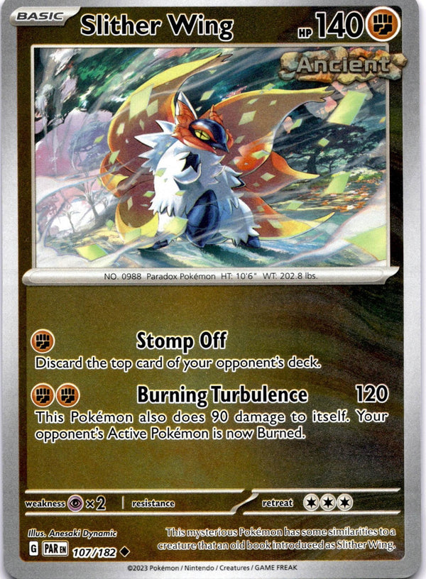 Pokemon Slither Wing 107/182 Paradox Rift Reverse Holo NM