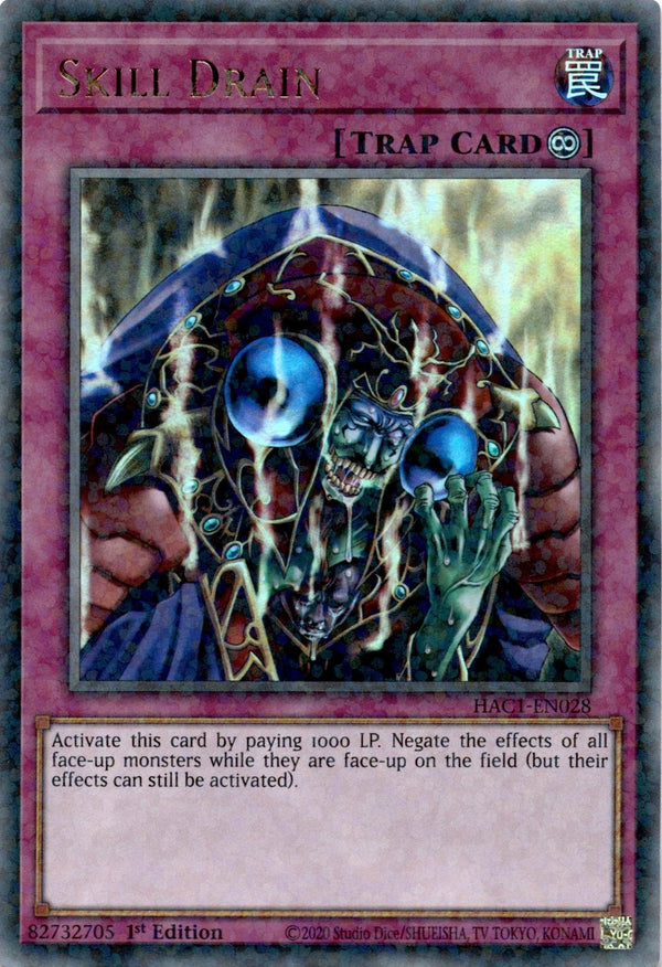 Yugioh Skill Drain HAC1-EN028 Duel Terminal Ultra Rare 1st Edition NM