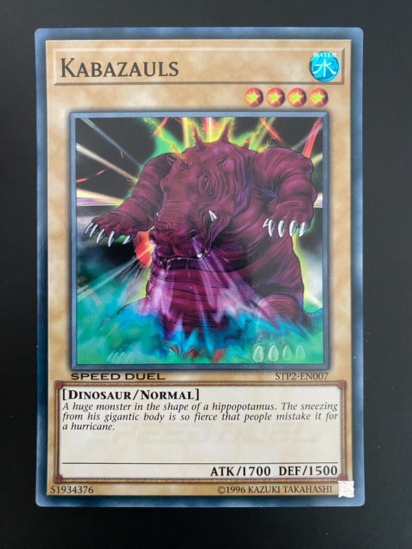 Yugioh Kabazauls STP2-EN007 Super Rare 1st Edition NM