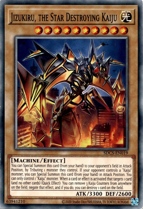 Yugioh Jizukiru, the Star Destroying Kaiju SDCS-EN019 Common 1st Edition NM