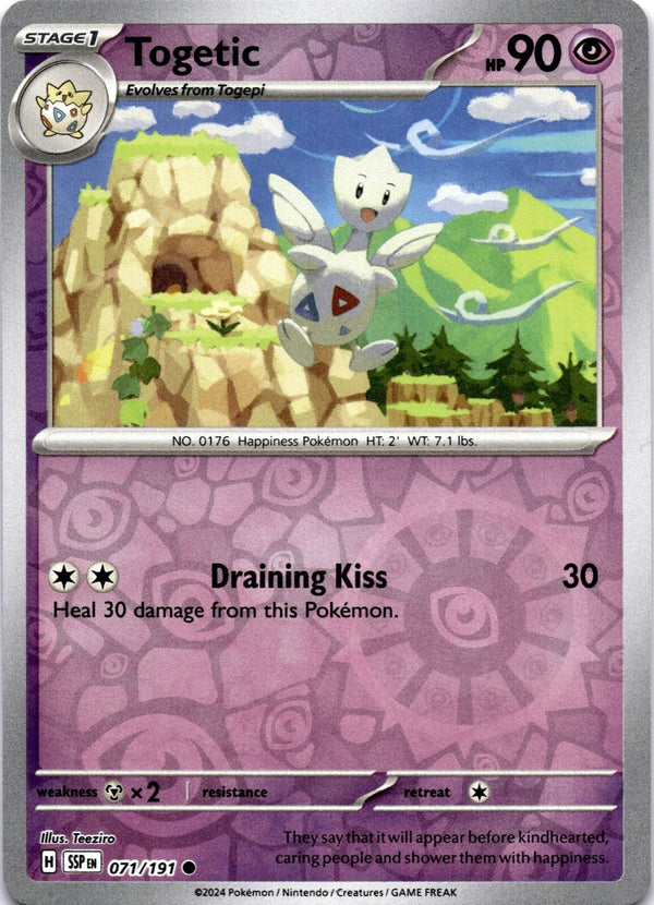 Pokemon Togetic 071/191 Surging Sparks Reverse Holo NM
