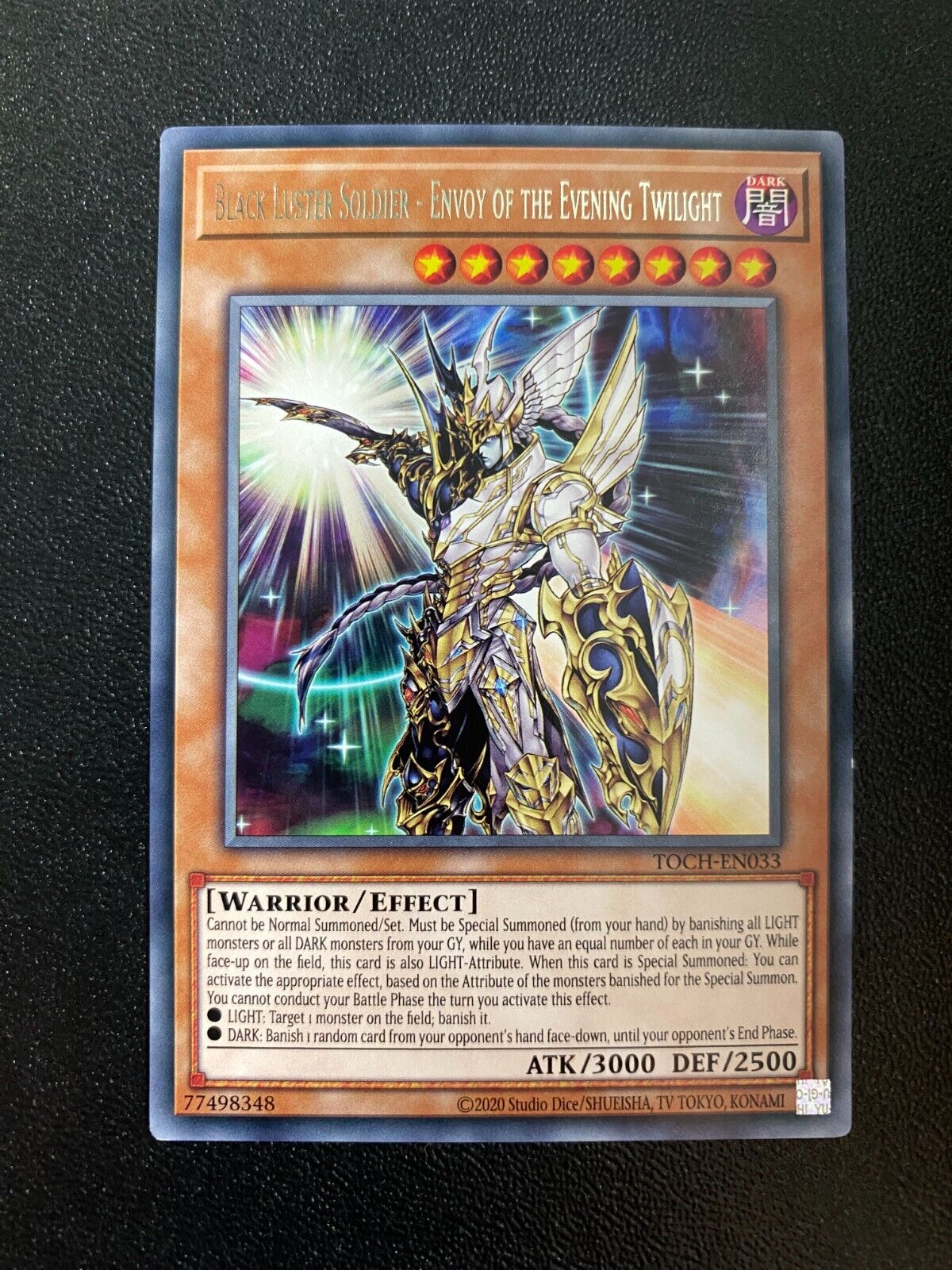 Yugioh Black Luster Soldier - Envoy of the Evening Twilight TOCH-EN033 RareNM